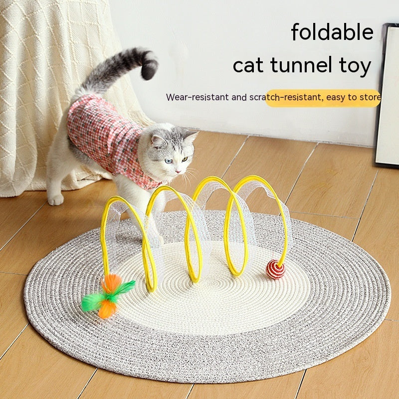 Self Play Cat Hunting Spiral Tunnel Toy