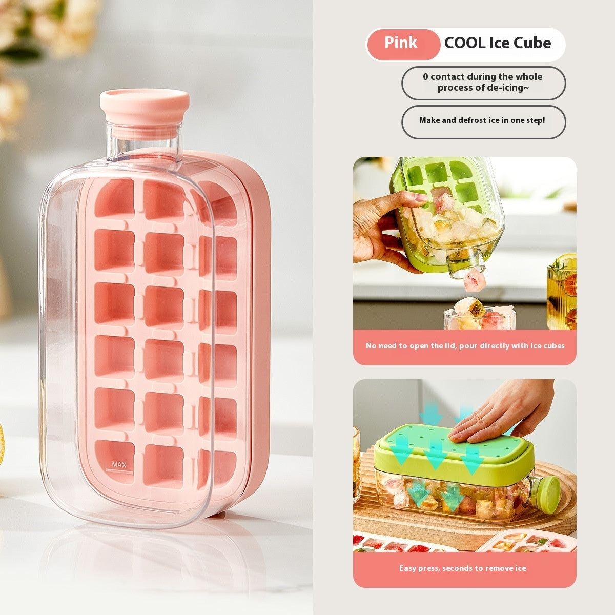 Cool Summer Ice Bottle-Icecube Refreshing Drink Bottle