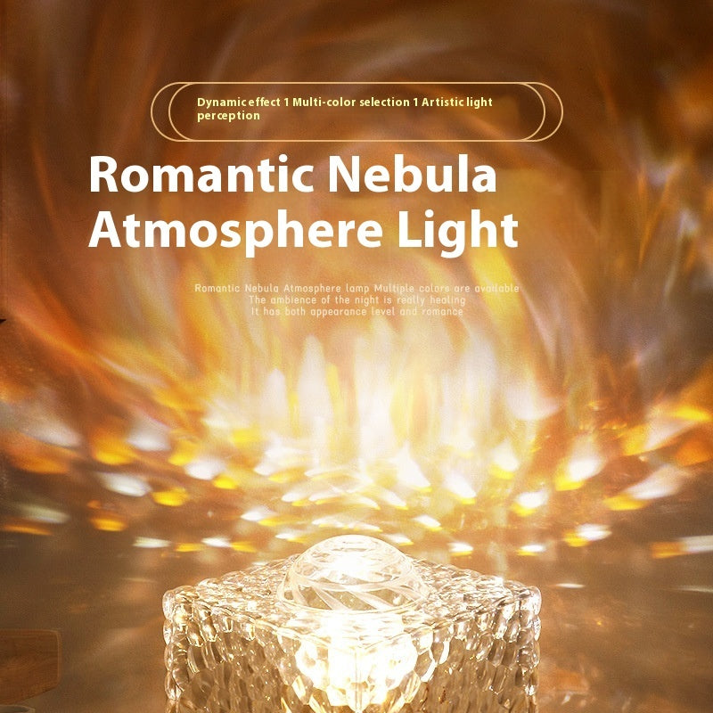 Night Light Flame Crystal Lamp