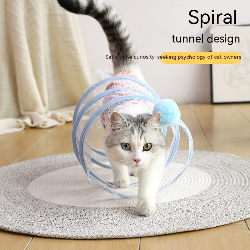 Self Play Cat Hunting Spiral Tunnel Toy