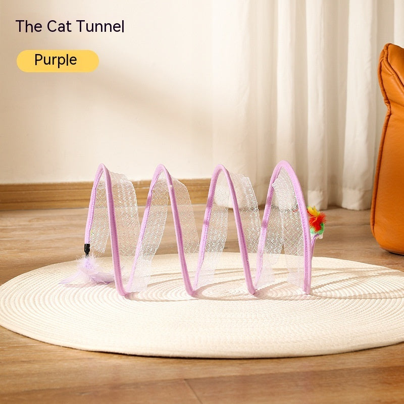Self Play Cat Hunting Spiral Tunnel Toy