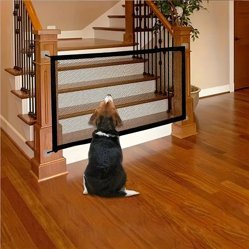 Pet Isolation Mesh No Drilling Safety Fences Net Portable Dog Cat Stair Door
