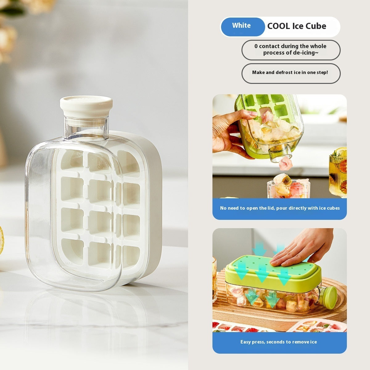 Cool Summer Ice Bottle-Icecube Refreshing Drink Bottle