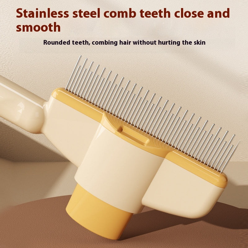 Self Cleaning Pet Flea Comb Grooming Brush
